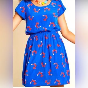 Modcloth Whimsical Fox Dress 1XL